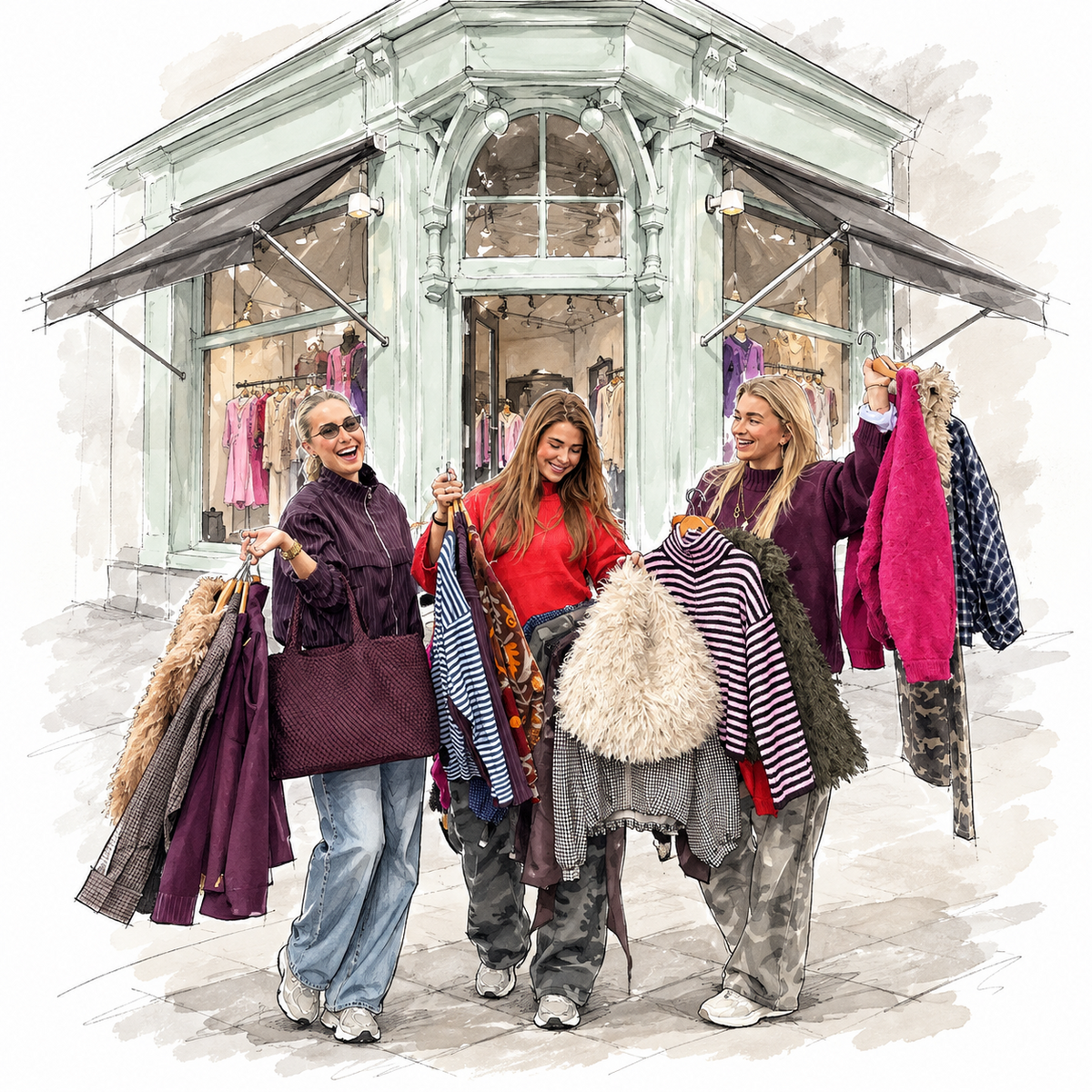 Illustratie van de winkel van Noor Amsterdam